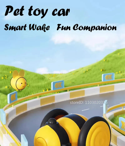 Electric Cat Toys Sports Car Cat Teaser Auto Intelligent Wakeup USB Rechargeable Boredom Reliever Smart Pet Toys Dog