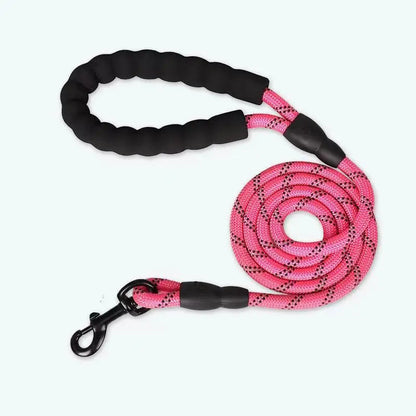 Reflective Comfortable Padded Handle - Double Heavy Duty Traction Rope For Strong Dogs Enhance Safety And Control PawPrint Treasures