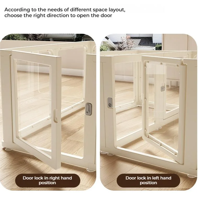 Small Pet Dog Cage Full Transparent Acrylic Indoor Home Security Fence Safe for Cats and Dogs PawPrint Treasures