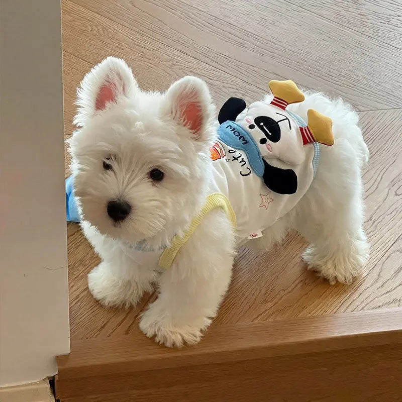 Pet Cute Ice Cream Vest Teddy Spring Clothing Small Dog Cat Pet Dress Couple Outfit Dog Clothes for Small Dogs Puppy Clothes PawPrint Treasures