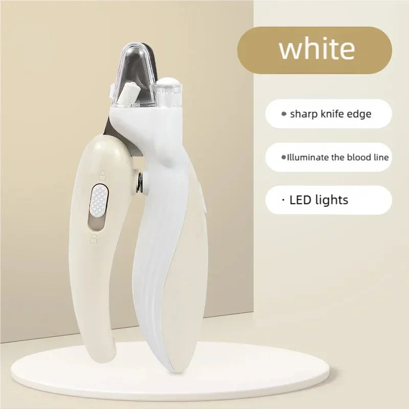 LED Illuminated Pet Nail Trimmer Dog Cat Claw Cutter Portable Grooming Scissors Sharp Blade Pet Nail Clipper Pet Accessories