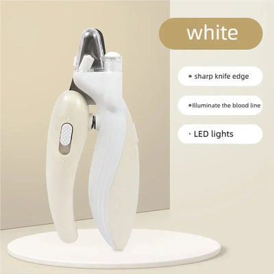 LED Illuminated Pet Nail Trimmer Dog Cat Claw Cutter Portable Grooming Scissors Sharp Blade Pet Nail Clipper Pet Accessories
