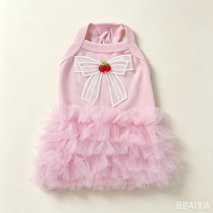 1 pet sleeveless printed dress, suitable for indoor and outdoor use, lightweight, breathable and elastic cat and dog clothing PawPrint Treasures
