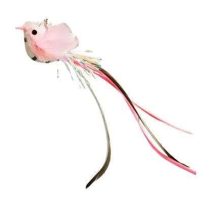 Funny Simulation Feather da Bird Cat Toy Interactive Sucker Kitten Toy Playing Teaser Wand Replacement Head Toy Pet Supplies