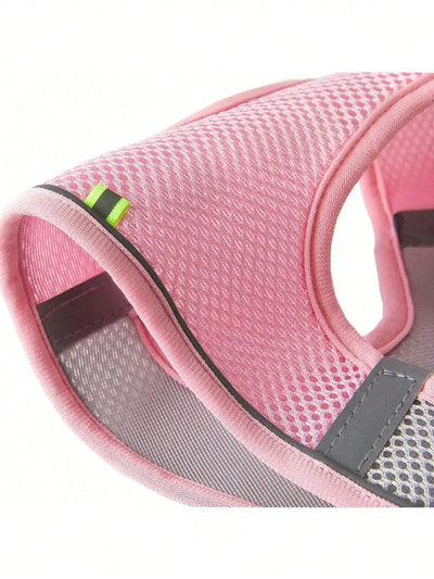 1set Dog harness Adjustable Breathable Reflective Pet Harness With Leash Made Of Polyester Mesh Fabric Suitable For Cats Dogs