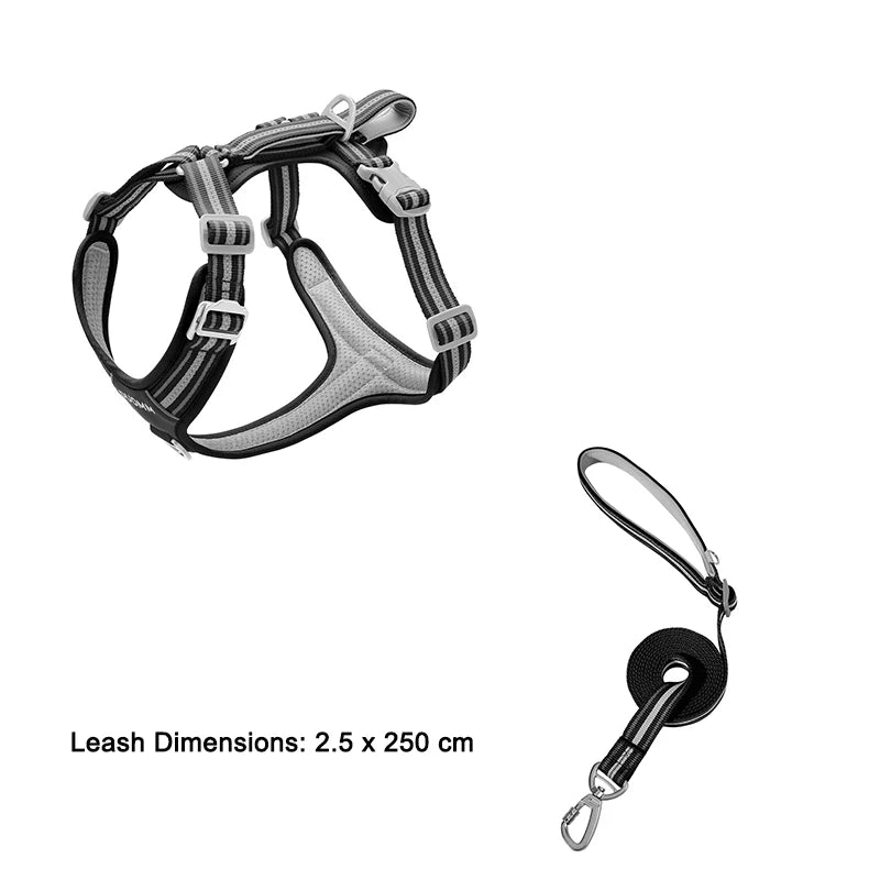Dog Leash Anti-Pull Pet Harness Comfortable Outdoor Dog Leash Reflective Dog Harness Durable and Stain-Resistant