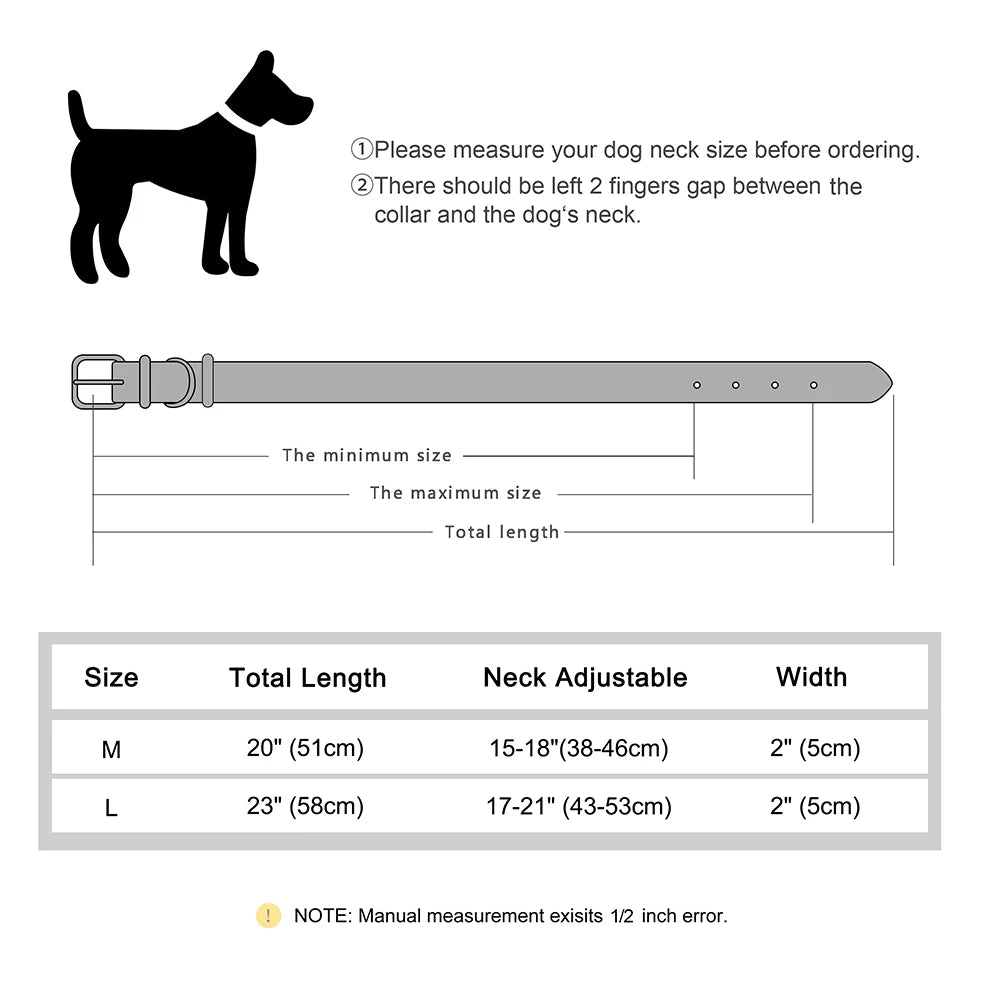 Genuine Leather Dog Collar Durable Adjustable Dog Collars Medium Large Real Leather Pet Pitbull Shepherd Pug Necklace for Dogs