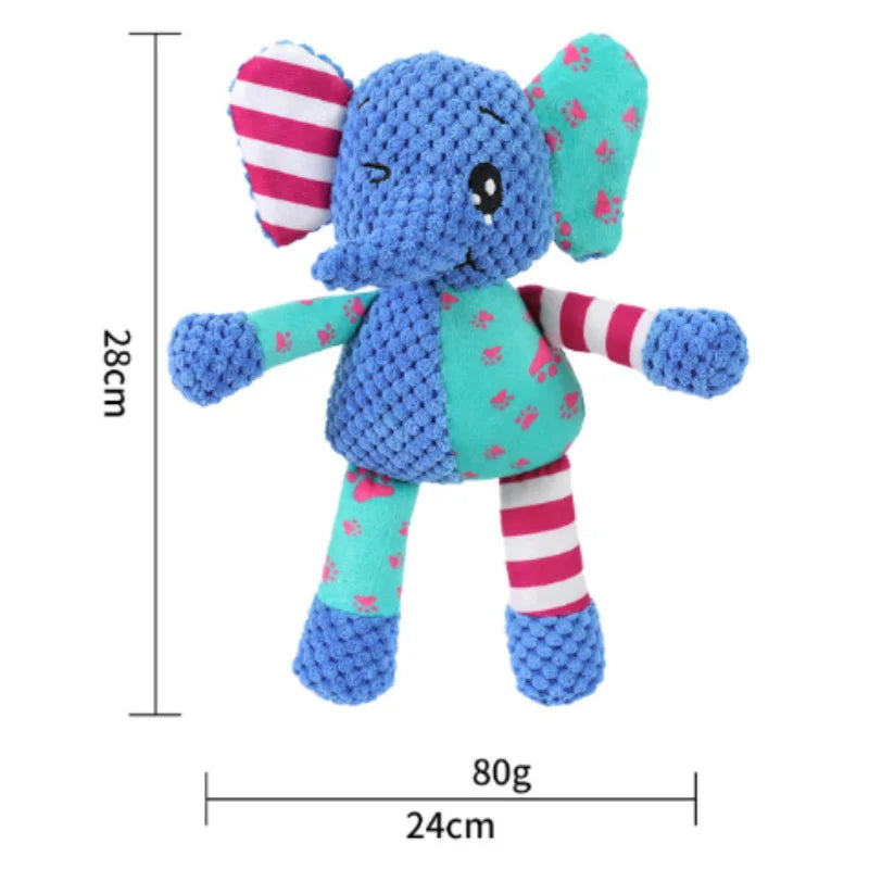 New Plush Squeaky Puppy Chew Toys Interactive Teething Training Dog Toys for Small Dogs Cute Donkey Design