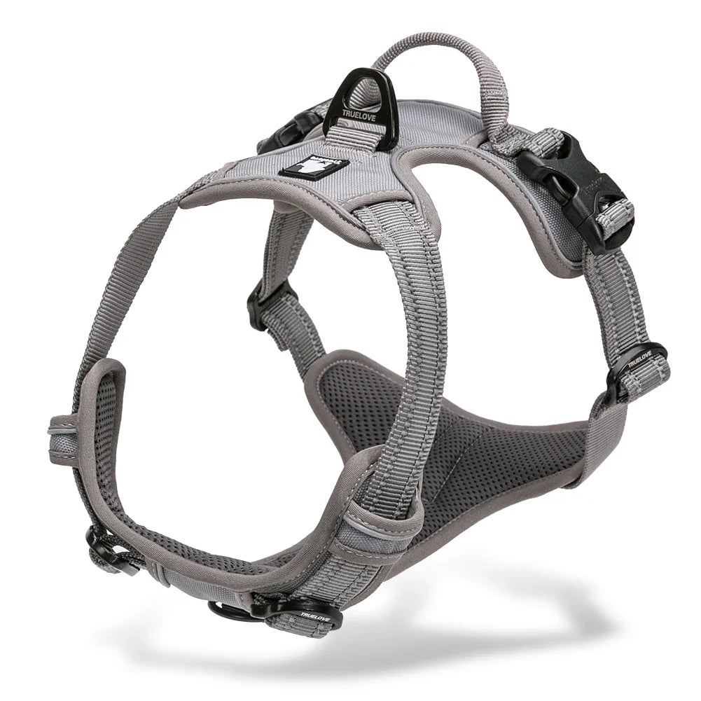 Truelove Reflective Nylon large pet Dog Harness  TLH5651 All Weather  Padded  Adjustable Safety Vehicular  leads for dogs pet