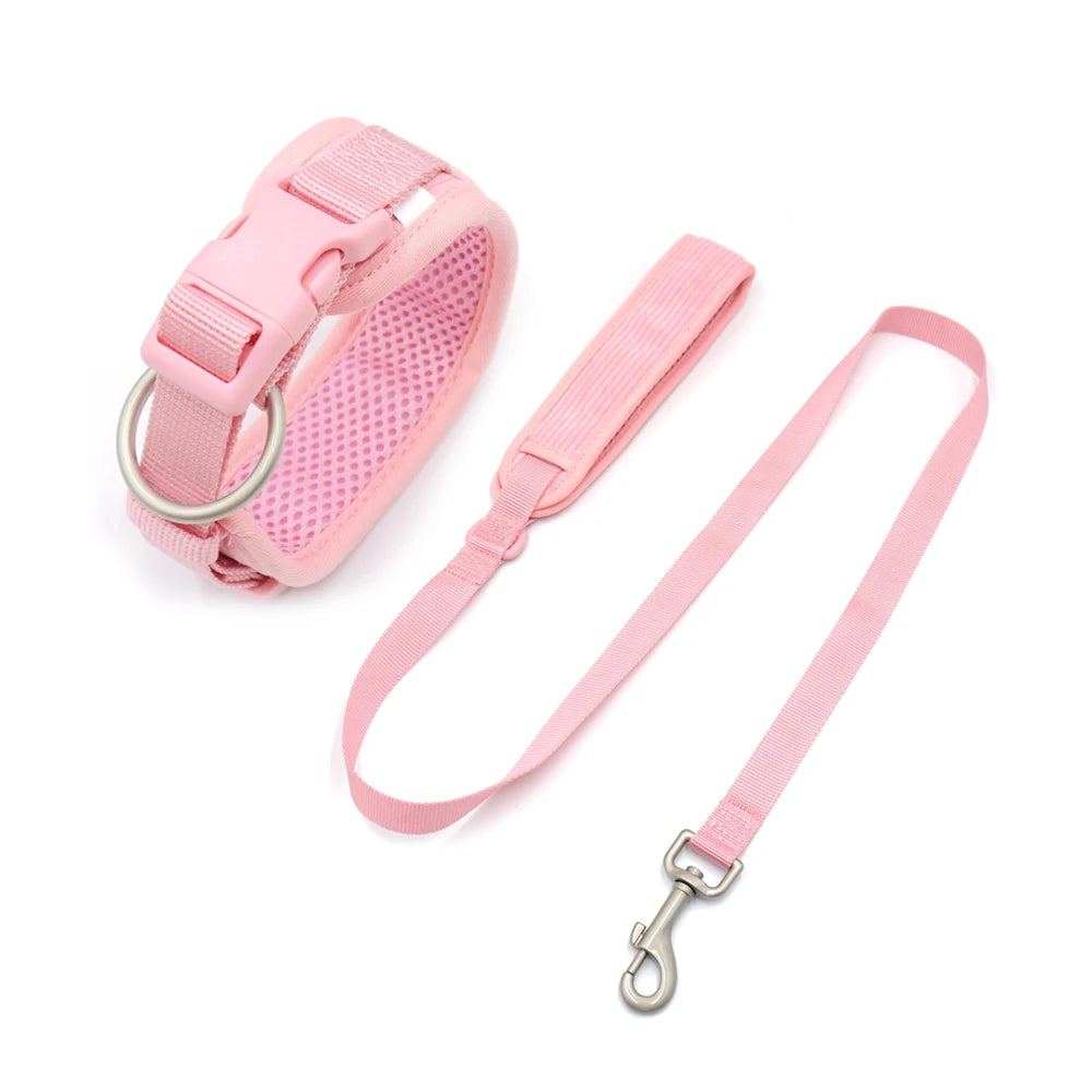 Personalized Dog Harness Set Luxury Designer Custom Dog Collar Leash Poop Bag with Walking Bag Reflective No Pull Harness Vest