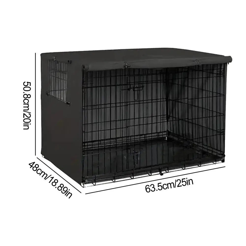 Pet Cage Cover Oxford Pet Crate Cover Pet Crate Cover Windproof Dog Kennel Cover Waterproof Dog Cat Cage Cover For Indoor PawPrint Treasures