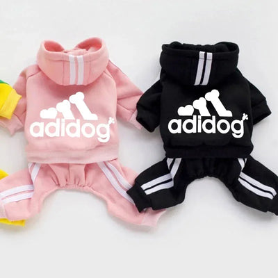 Winter Clothes for Small Dogs Sport Dog Hoodie Fleece Overalls for Small Breeds Dogs Sport Puppy Sweatshirt 4 Legs Dog Jumpsuit