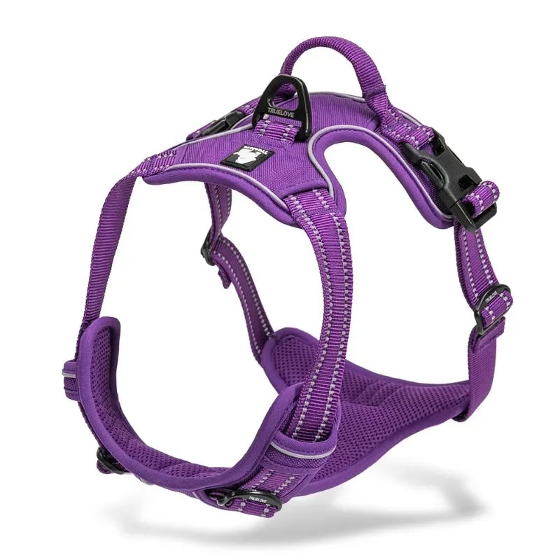 Truelove Reflective Nylon large pet Dog Harness  TLH5651 All Weather  Padded  Adjustable Safety Vehicular  leads for dogs pet