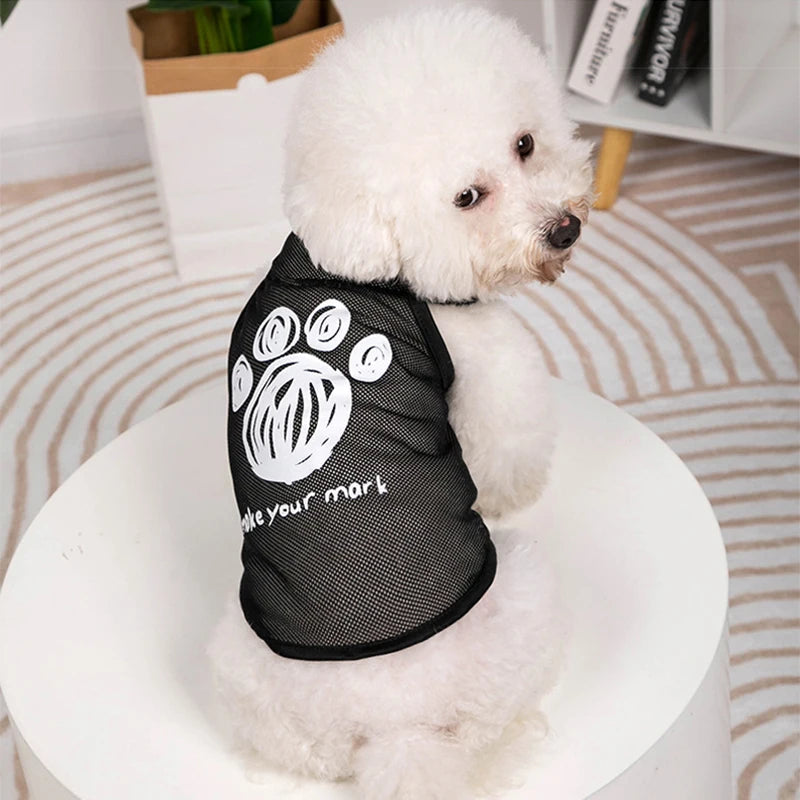 Fashion Cat Clothes Pet Dog Clothes For Small Dogs Chihuahua French Bulldog Summer Vest T Shirt Super Cool Lovely Puppy Clothing PawPrint Treasures
