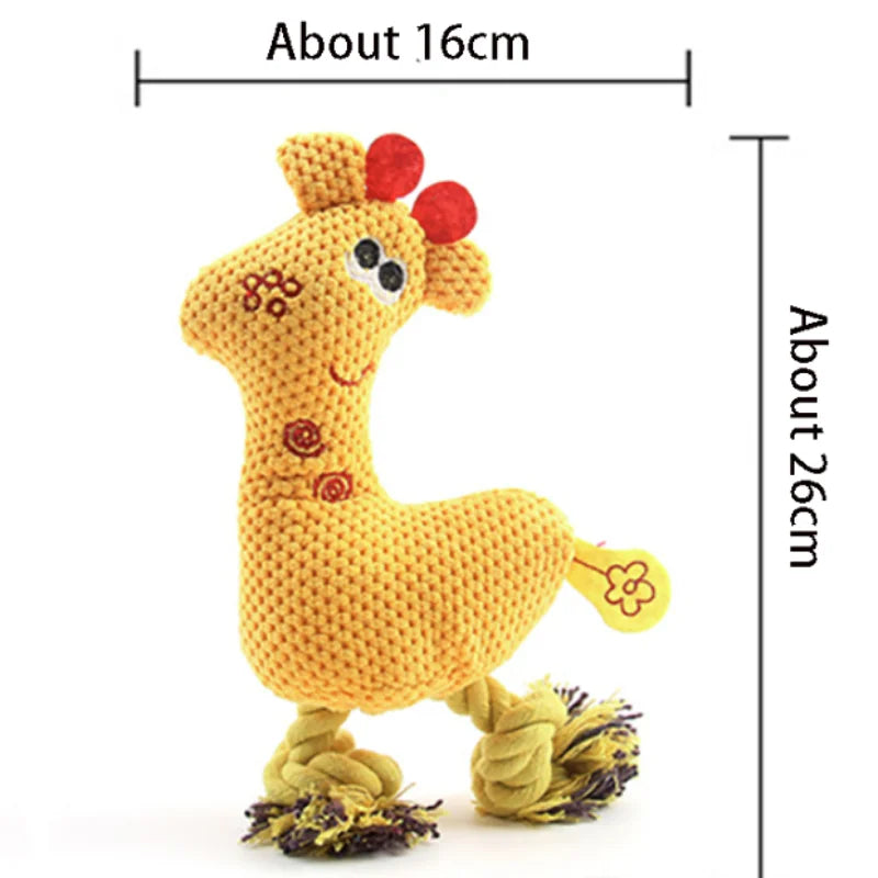 New Plush Squeaky Puppy Chew Toys Interactive Teething Training Dog Toys for Small Dogs Cute Donkey Design