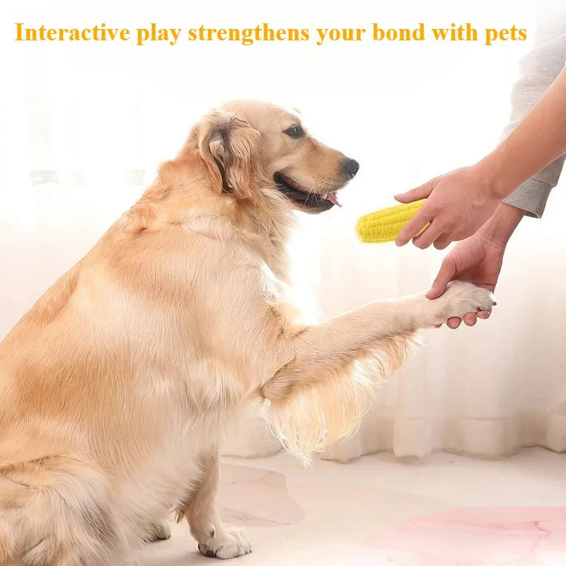 New Pet Toys Squeak Toys Latex Corn Shape Puppy Dogs Toy Pet Supplies Training Playing Chewing Dog Toys for Small Dogs