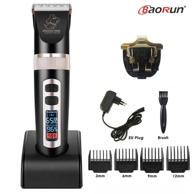 BaoRun P9 Dog HairClipper Professional LCD Screen Pet Cat Clippers Electric Grooming Trimmer Rechargeable Haircut Machine Animal