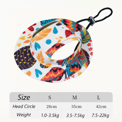 1Pcs S/M/L Cute Print Dog Hat for Small Medium Dogs Adjustable Pet Cap Puppy Pug Corgi Dachshund Hats Summer Out Pet Accessories