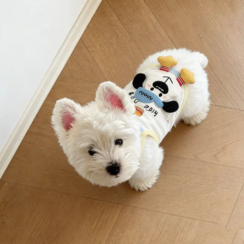 Pet Cute Ice Cream Vest Teddy Spring Clothing Small Dog Cat Pet Dress Couple Outfit Dog Clothes for Small Dogs Puppy Clothes PawPrint Treasures