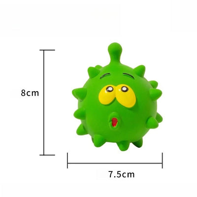 Cute Cartoon Big-Eyed Dog Sound Dog Toy Eco-Friendly Latex Interactive Pet Toy Ball Fun To Relieve Boredom