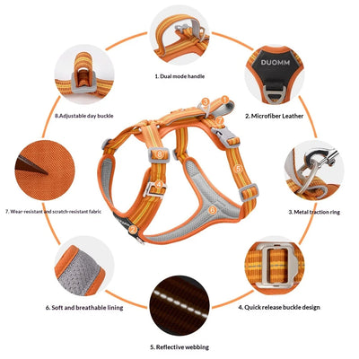Dog Leash Anti-Pull Pet Harness Comfortable Outdoor Dog Leash Reflective Dog Harness Durable and Stain-Resistant