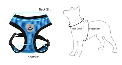 Small Dog Harness and Leash Set Summer Puppy Breathable Mesh Reflective Cat No Pull  Dog Reflective  Adjustable Pet Vest Style