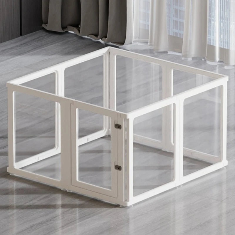 Indoor Dog Fences Cages Backyard Transparent Dog Enclosure High Home Puppy Playpen Small Animals Crate Portable Pet Corral PawPrint Treasures