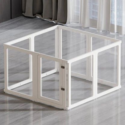 Indoor Dog Fences Cages Backyard Transparent Dog Enclosure High Home Puppy Playpen Small Animals Crate Portable Pet Corral PawPrint Treasures
