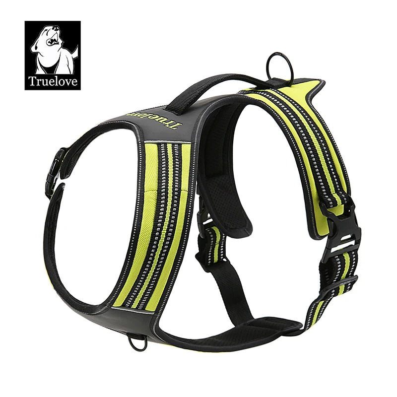 Truelove Non-reflective Walking PU Leather Dog Vest Escape Proof Adjustable Anti Pull Pet Harness Outdoor Clearance Sale TLH5551