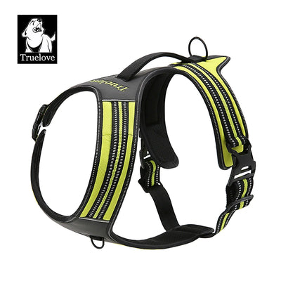 Truelove Non-reflective Walking PU Leather Dog Vest Escape Proof Adjustable Anti Pull Pet Harness Outdoor Clearance Sale TLH5551