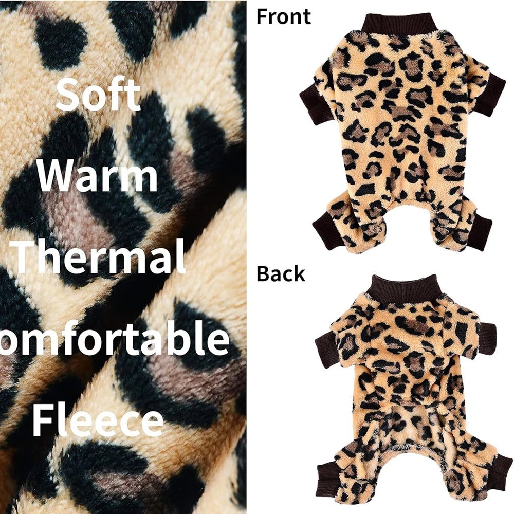 Dog Winter Pajamas Pomeranian Overalls Pajamas Halloween Print Warm Jumpsuits for Small Puppy Clothes for Dogs Chihuahua