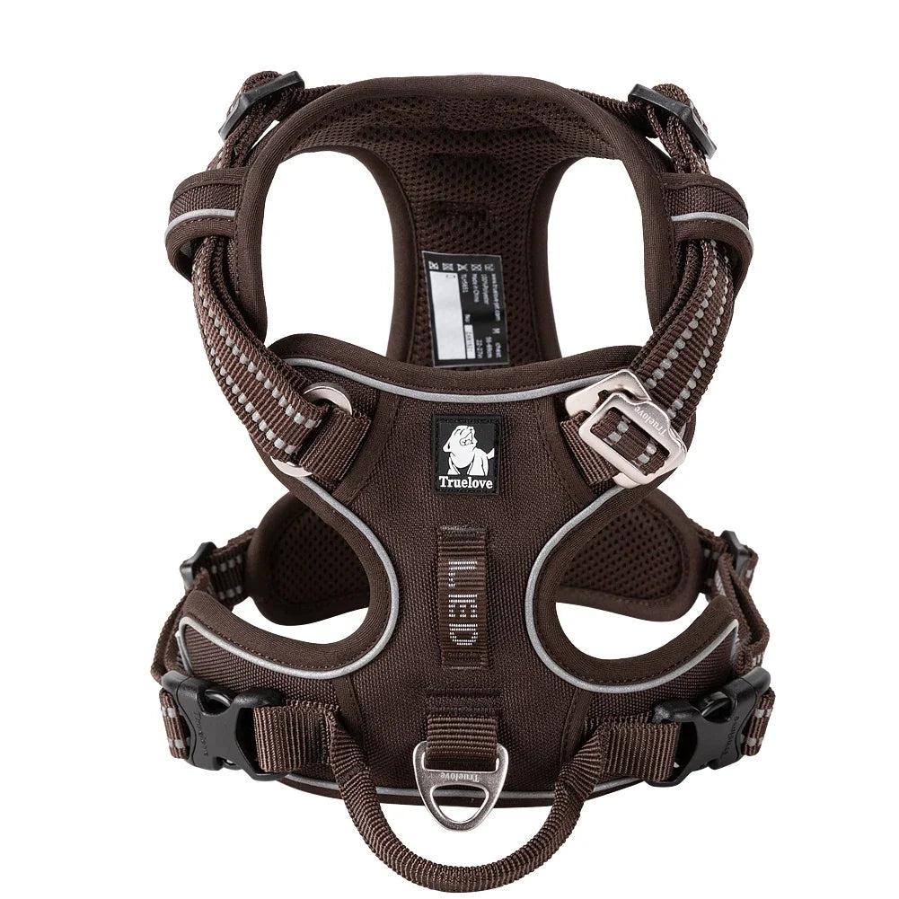 TRUE LOVE TLH5654 No Pull Dog Harness Nylon Reflective Adjustable Step-in Comfortable Pet Harness