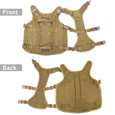 Military Tactical Big Dog Harness Vest Durable Nylon Dog Training Harnesses with Flags Adjustable for Large Dogs German Shepherd