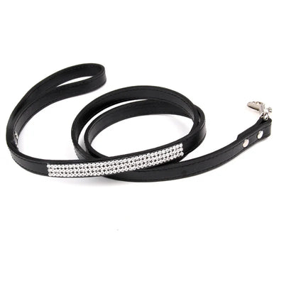 Fashion Rhinestone Dog Leash Pet Bling Shiny Cat Puppy Walking Leashes Lead for Small Dogs Cats Chihuahau Yorkshire Teddy 120cm