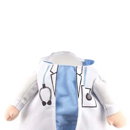 Pet Clothes Cat Dog Cosplay Doctors Costume Puppy White Gown Funny Coat Party Dress For Small Pets Outfits Chihuahua Costumes PawPrint Treasures