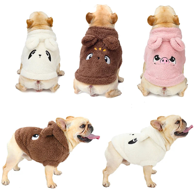 Fashionable Winter Pet Dog Clothes Dogs Coat Jacket  Perro French Bulldog Clothing Cute Dog Hoodie For Dogs Pets Clothing Pug PawPrint Treasures