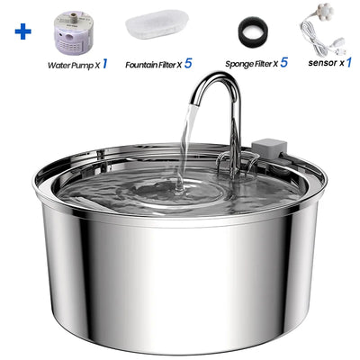 Automatic Cat Water Fountain,Intelligent Pet Water Dispenser With Filter,Drinking Fountain For Cats Dogs,Ultra Quiet Water Pump