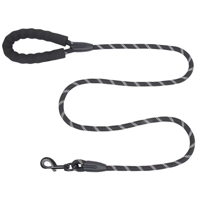 1.5m Reflective Dog Leash Nylon Anti-Pull Padded Handle Tear-Resistant Rope Medium Large Dog Leash Training Heavy-Duty Walking