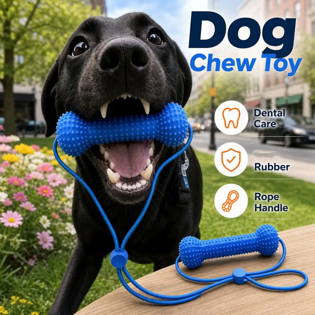 Dual-Action Canine Dental Prop Reusable Dental Chews For Dogs Interactive Dog Dental Chew Toy For Teeth Cleaning Brushing