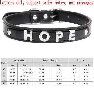 Personalized Dog Collar Fashion Bling Rhinestone Pet Free Diy Name Dog Necklace Custome Leather Dog Collars Pet Dog Accessories