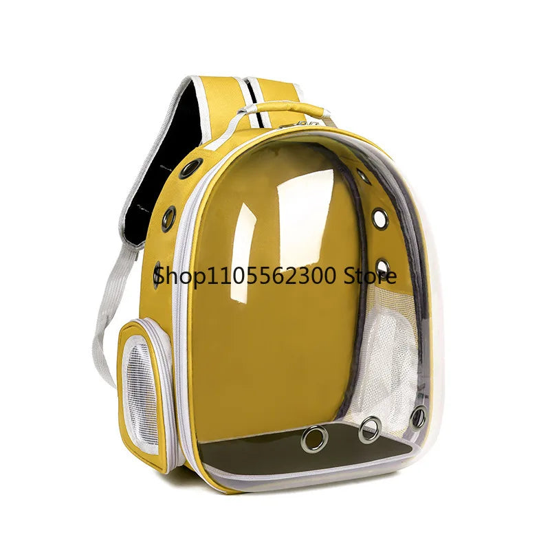 Portable Cat Backpack for Outdoors Breathable Pet Carrier Double Shoulder Dog And Cat Bookbag Space Design Cat Supplies