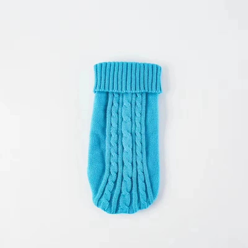 Elegant WarmTurtleneck Sweater for Miniaturedachshund Soft Knitted Sweater for Wiener Dogs Solid Color Sweatshirt for Badger Dog