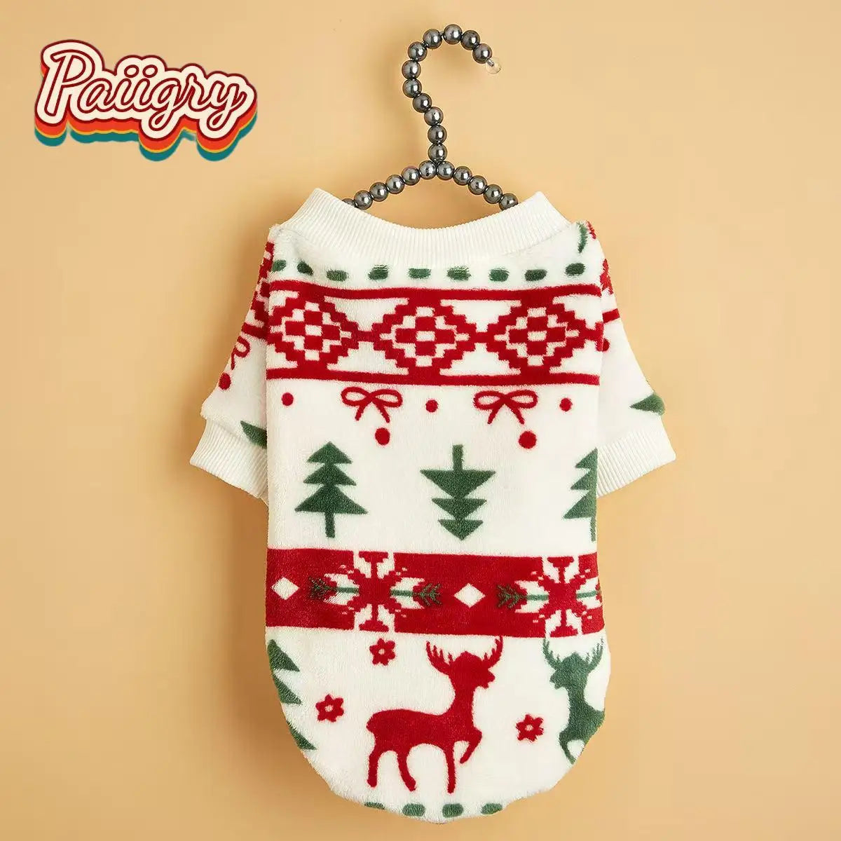 Cat and Dog Winter Christmas Pullover Fleece Sweatshirt, Warm for Winter, Soft and Comfortable, Machine Washable, Suitable for S