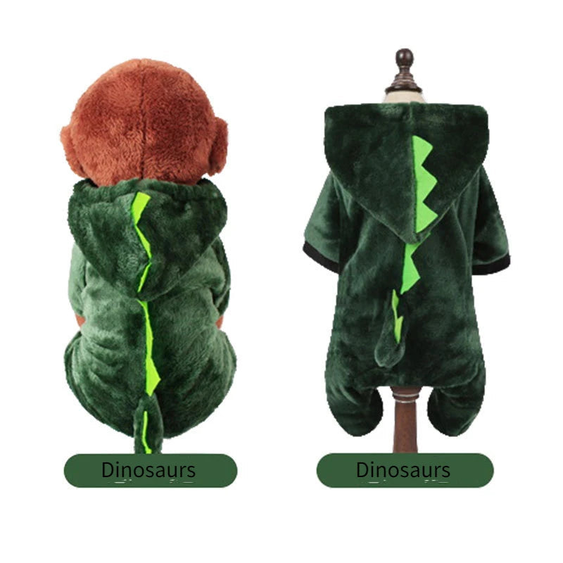 Pet Dog Clothes Warm Soft Fleece Dogs Jumpsuits Pet Clothing for Small Dogs Puppy Cats Hoodies Chihuahua Yorkshire Costume Coats PawPrint Treasures