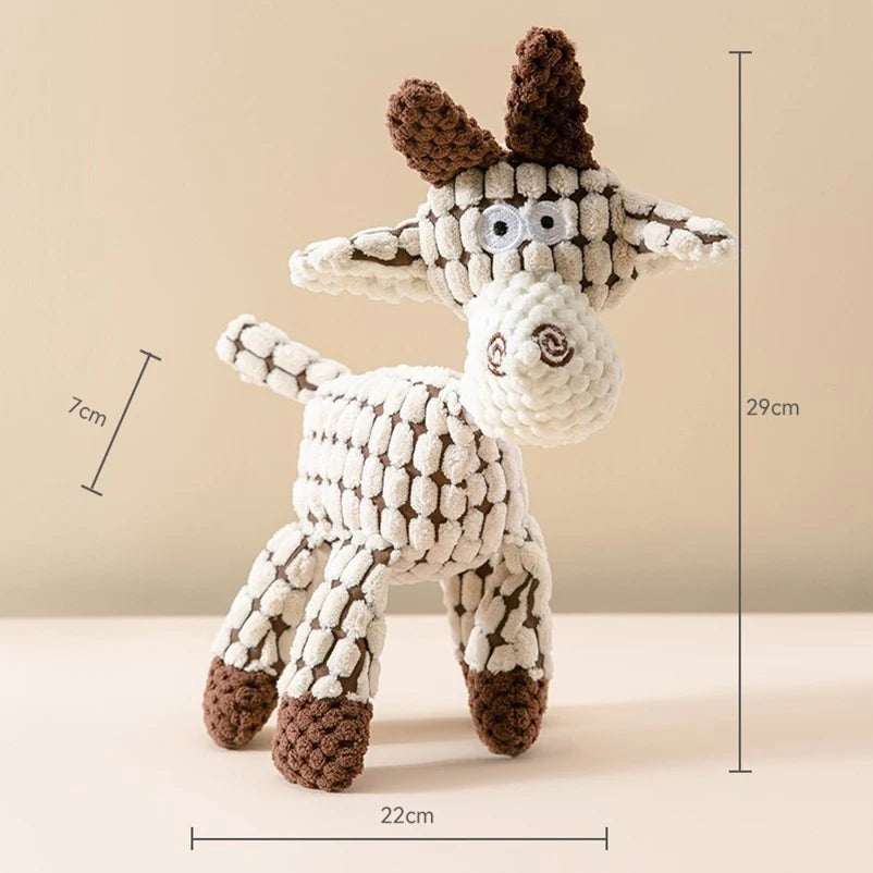 New popular cute animal shaped pet plush toys interactive toys for pets to relieve boredom and grind teeth