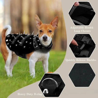 Pet Clothing Creative Punk Puppy Vest Spike Resistant Bite Resistant Pet Vest Protective Dog Armor Vest Pet Jackets Products PawPrint Treasures