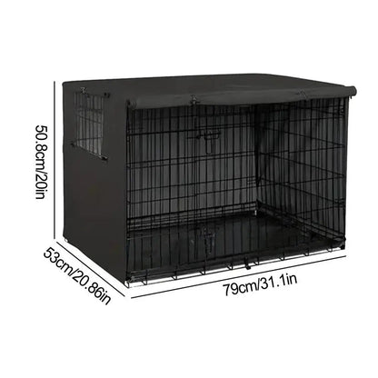 Pet Cage Cover Oxford Pet Crate Cover Pet Crate Cover Windproof Dog Kennel Cover Waterproof Dog Cat Cage Cover For Indoor PawPrint Treasures