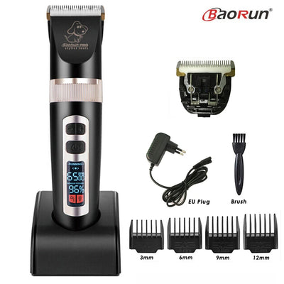 BaoRun P9 Dog HairClipper Professional LCD Screen Pet Cat Clippers Electric Grooming Trimmer Rechargeable Haircut Machine Animal