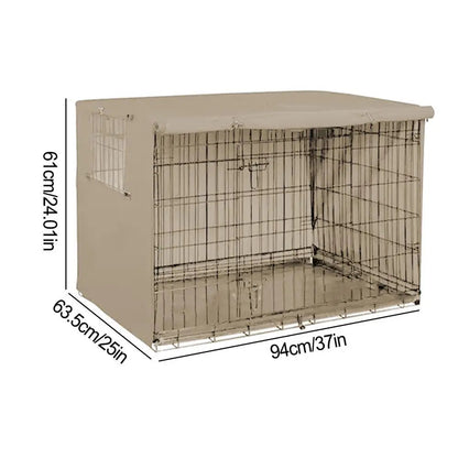 Pet Cage Cover Oxford Pet Crate Cover Pet Crate Cover Windproof Dog Kennel Cover Waterproof Dog Cat Cage Cover For Indoor PawPrint Treasures