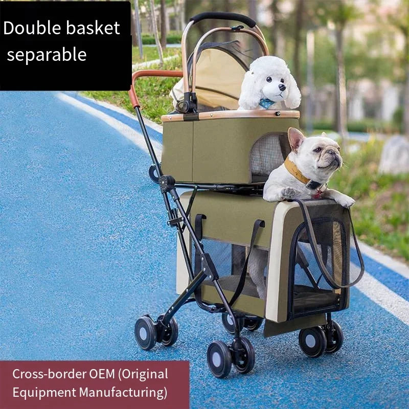 2025 High-quality New Multi Layer Pet Cart for Cats and Dogs, Universal Large Space, Detachable and Detachable for Pets